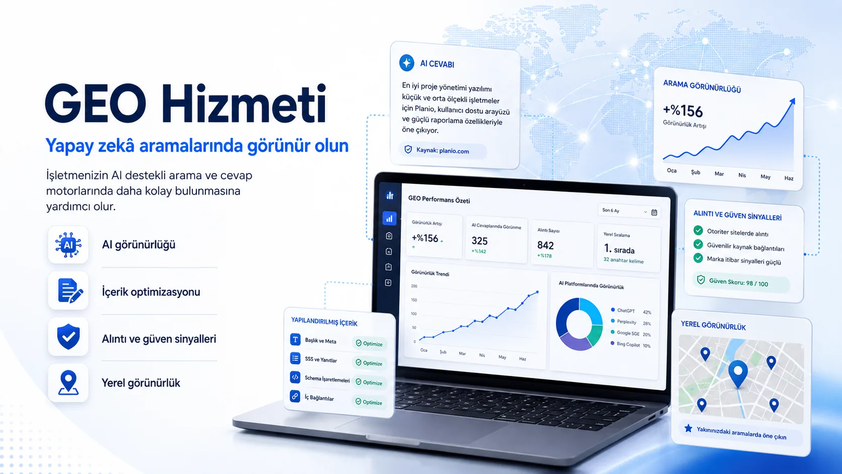 Samsun GEO hizmeti ile yapay zekâ destekli aramalar için dijital görünürlük çalışması
